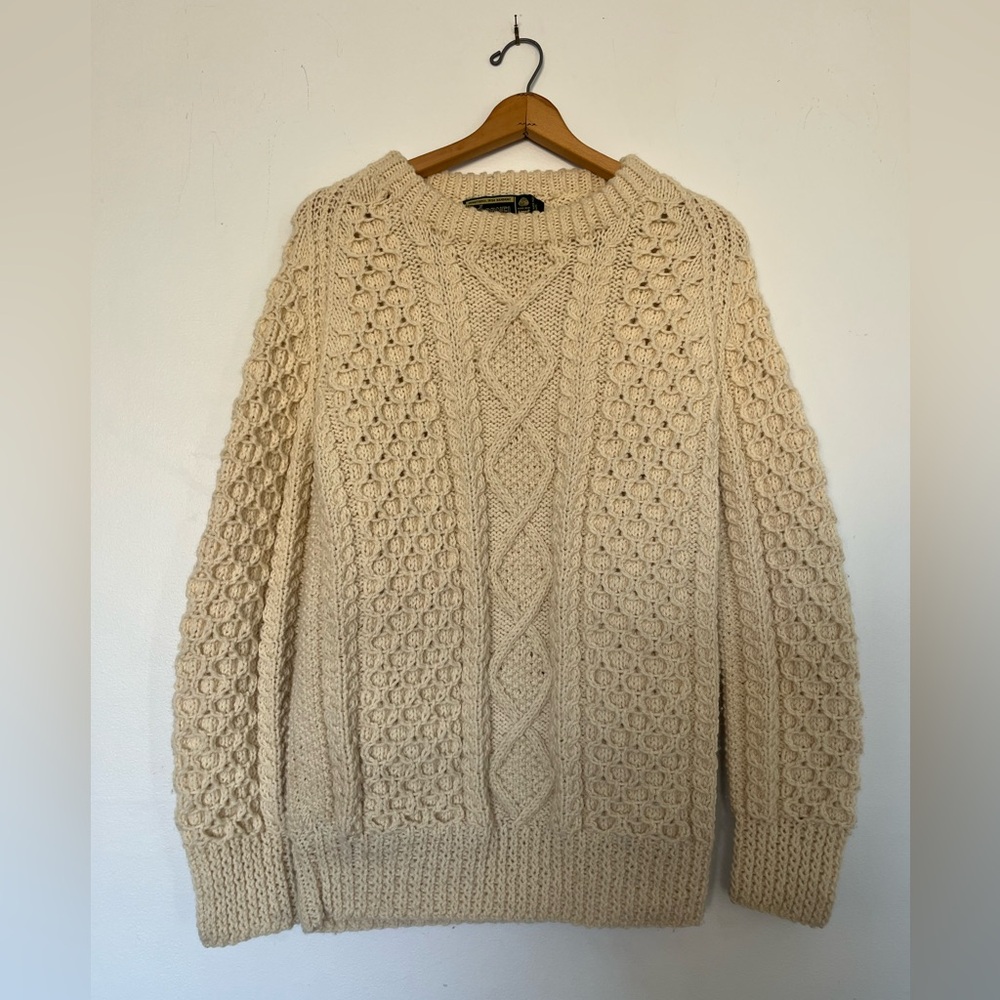 Men’s Cornel Irish Cable Knit Wool Sweater